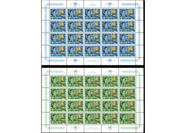 ONU NEW YORK 1967 Amministrazione Postale 2 MF MNH**