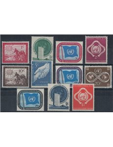 UN NEW YORK 1951 Various subjects 11v MNH**
