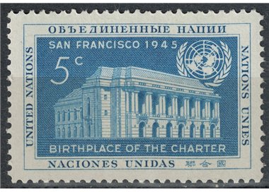 UN NEW YORK 1952 United Nations Day MNH**