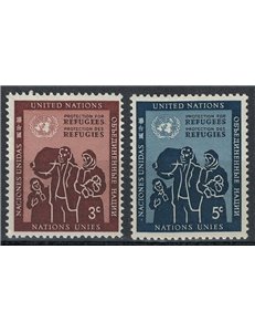 ONU NEW YORK 1953 Protezione dei rifugiati 2v MNH**