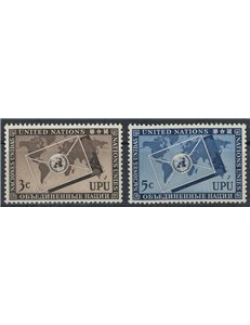 UN NEW YORK 1953 In honor of the UPU 2v MNH**