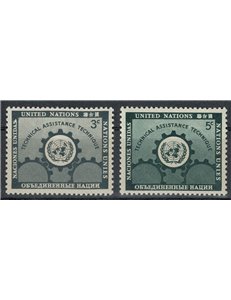 UN NEW YORK 1953 Technical Assistance 2v MNH**