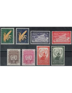 UN NEW YORK 1954 Complete vintage 8v MNH**