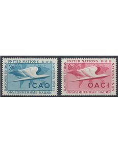 UN NEW YORK 1955 Anniversary ICAO 2v MNH**