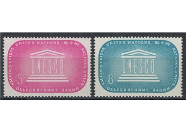 UN NEW YORK 1955 In honor of UNESCO 2v MNH**