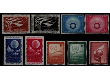 ONU NEW YORK 1957 Annata completa 9v MNH**