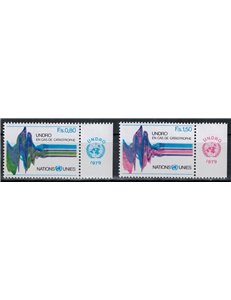 ONU GINEVRA 1979 UNDRO (con appendice) 2v MNH**