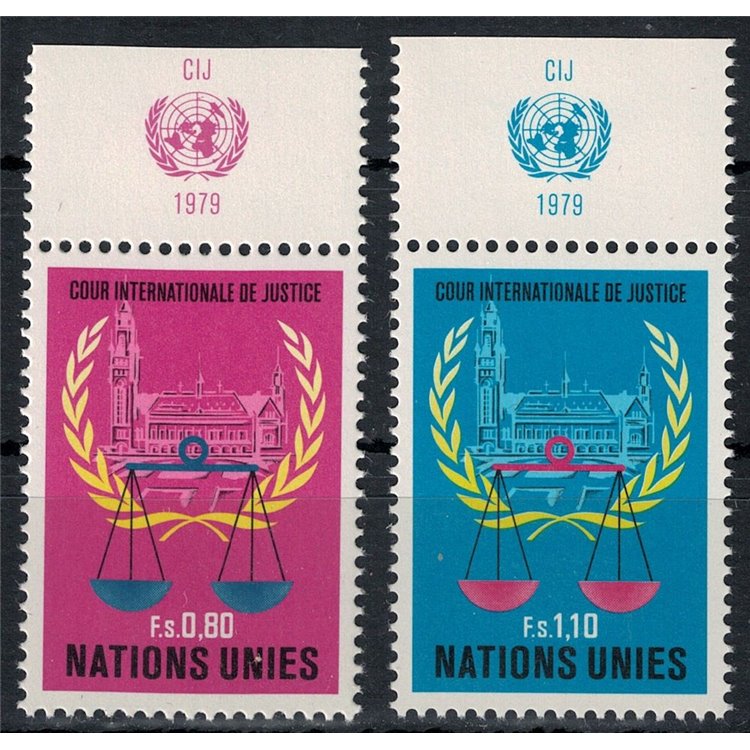 ONU GINEVRA 1979 Corte di Giustizia (con appendice) 2v MNH**