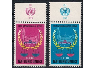 UN GENEVA 1979 Court of Justice (with appendix) 2v MNH**
