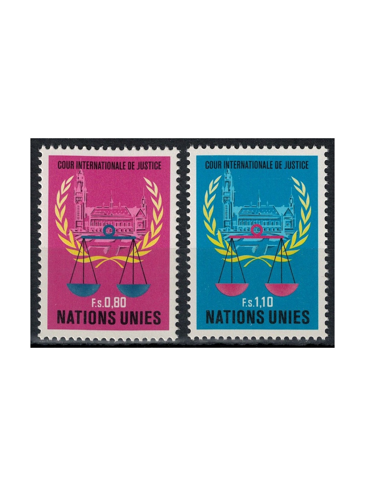 UN GENEVA 1979 Court of Justice 2v MNH**