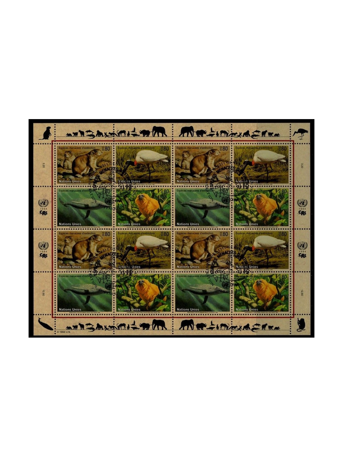 UN GENEVA 1994 Protection of Nature (2nd series) m/s us