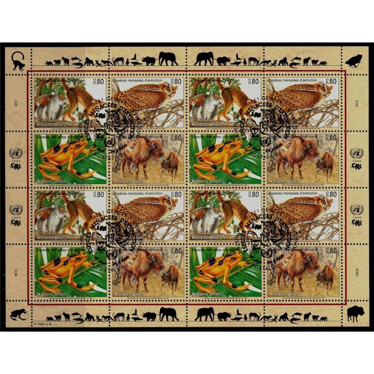 UN GENEVA 1995 Nature Protection (3rd series) m/s us