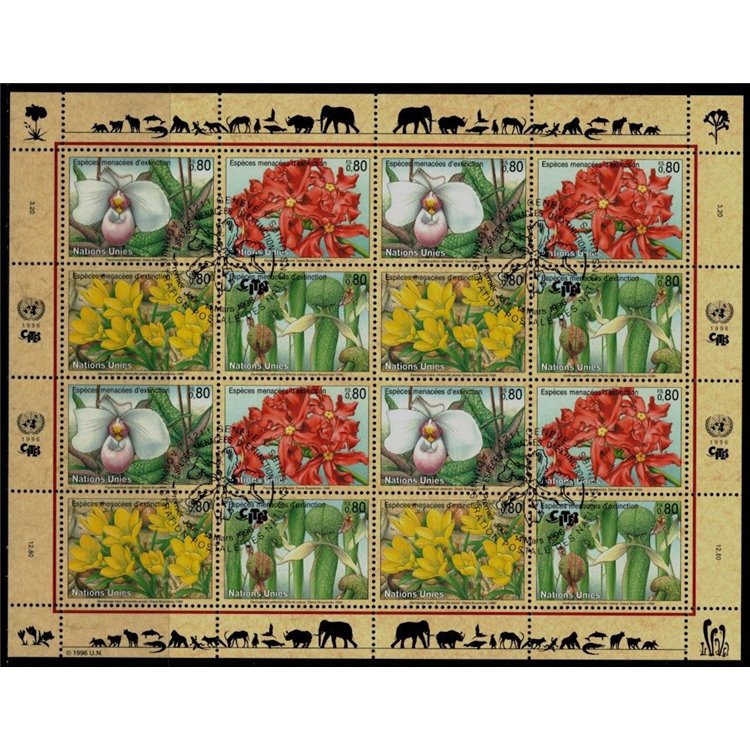 UN GENEVA 1996 Nature Protection (4th series) m/s us