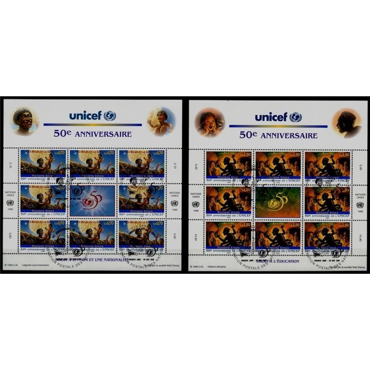 UN GENEVA 1996 UNICEF Fiftieth Anniversary 2 m/s us