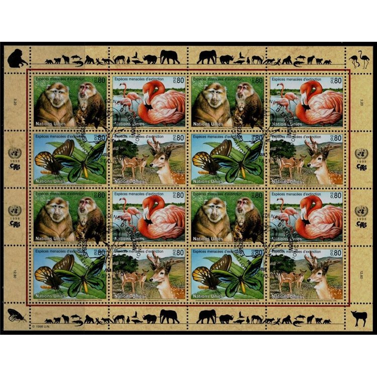 UN GENEVA 1998 Nature Conservation (6th series) m/s us