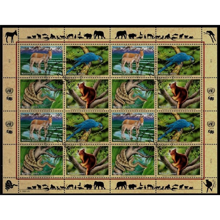 UN GENEVA 1999 Nature Conservation (7th series) m/s us