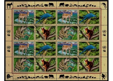 UN GENEVA 1999 Nature Conservation (7th series) m/s us