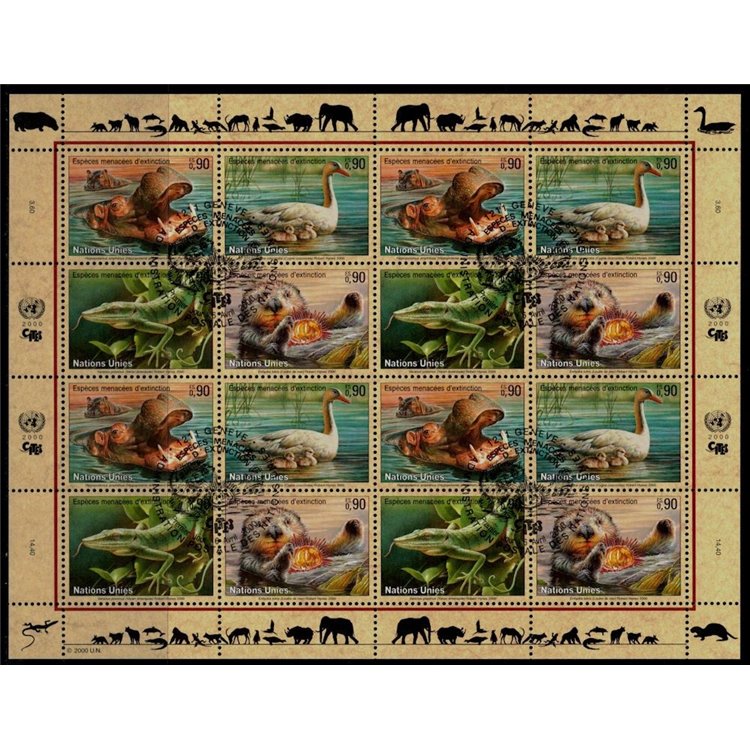 UN GENEVA 2000 Nature Conservation (8th series) m/s us