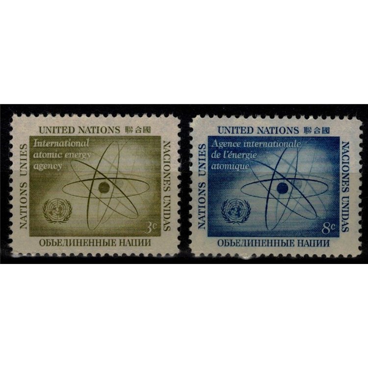 UN NEW YORK 1958 Atomic Energy Agency 2v MNH**