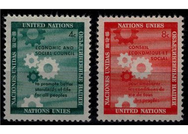 UN NEW YORK 1958 Economic and Social Council 2v MNH**