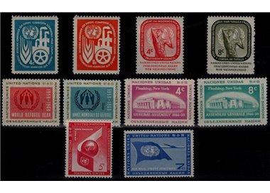 ONU NEW YORK 1959 Annata completa 10v MNH**