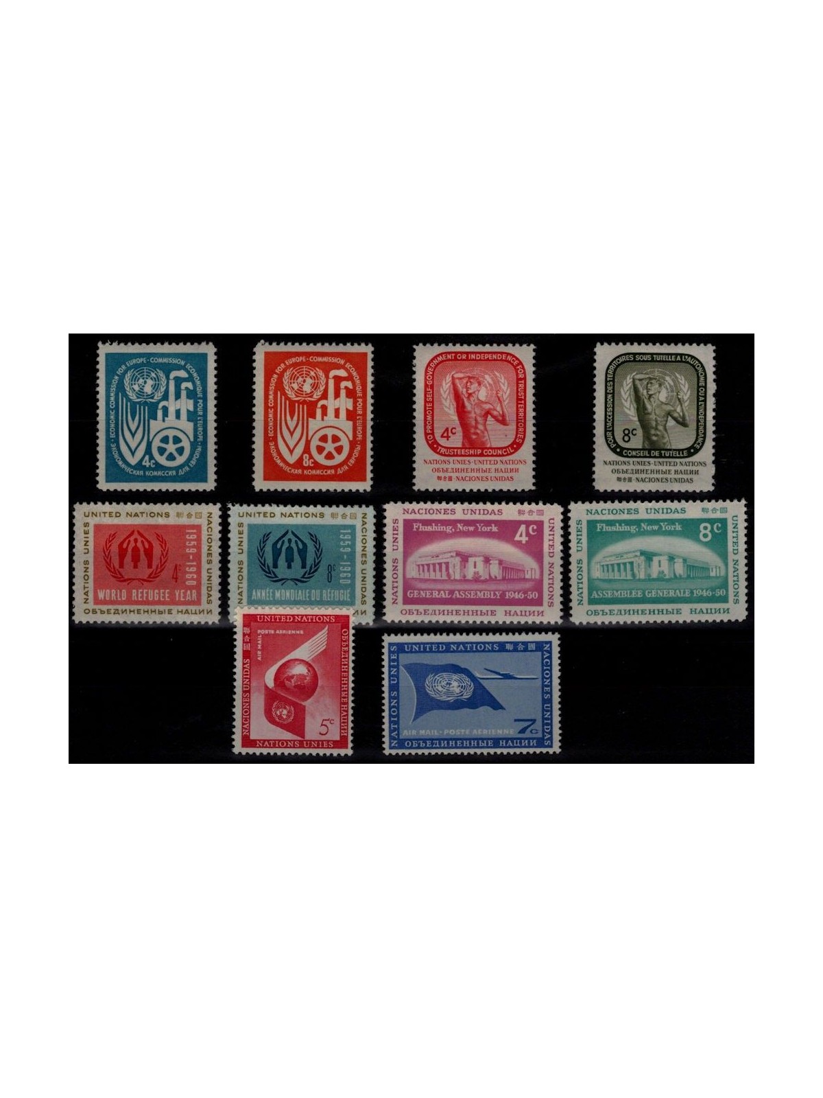 ONU NEW YORK 1959 Annata completa 10v MNH**