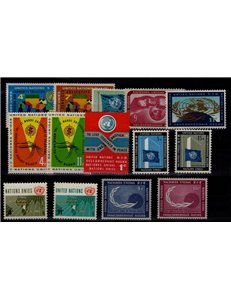 UN NEW YORK 1962 Complete vintage 14v MNH**