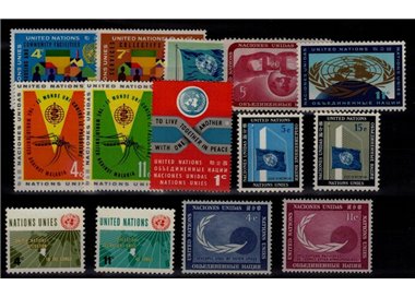 ONU NEW YORK 1962 Annata completa 14v MNH**