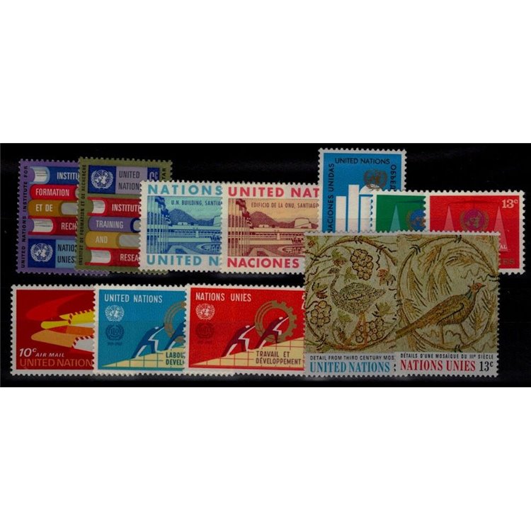 ONU NEW YORK 1969 Annata completa 12v MNH**