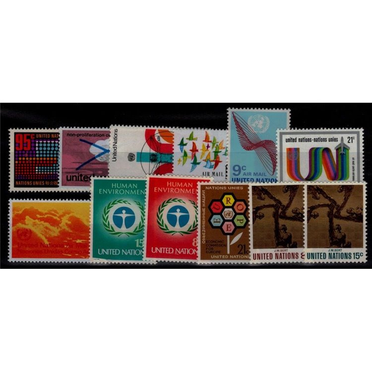 UN NEW YORK 1972 Complete vintage 12v MNH**