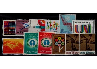 UN NEW YORK 1972 Complete vintage 12v MNH**