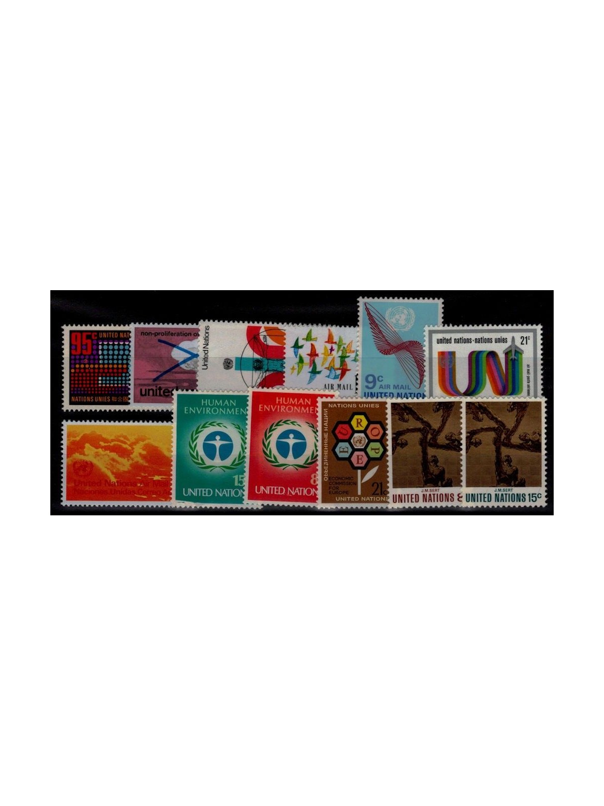 ONU NEW YORK 1972 Annata completa 12v MNH**