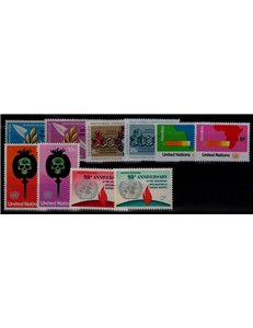 ONU NEW YORK 1973 Annata completa 10v MNH**