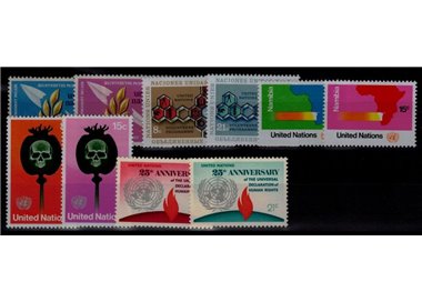 UN NEW YORK 1973 Complete vintage 10v MNH**