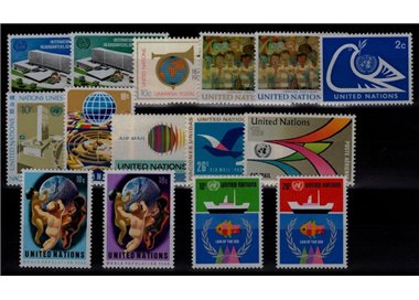 UN NEW YORK 1974 Complete vintage 15v MNH**