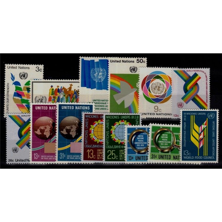 UN NEW YORK 1976 Complete vintage 14v MNH**