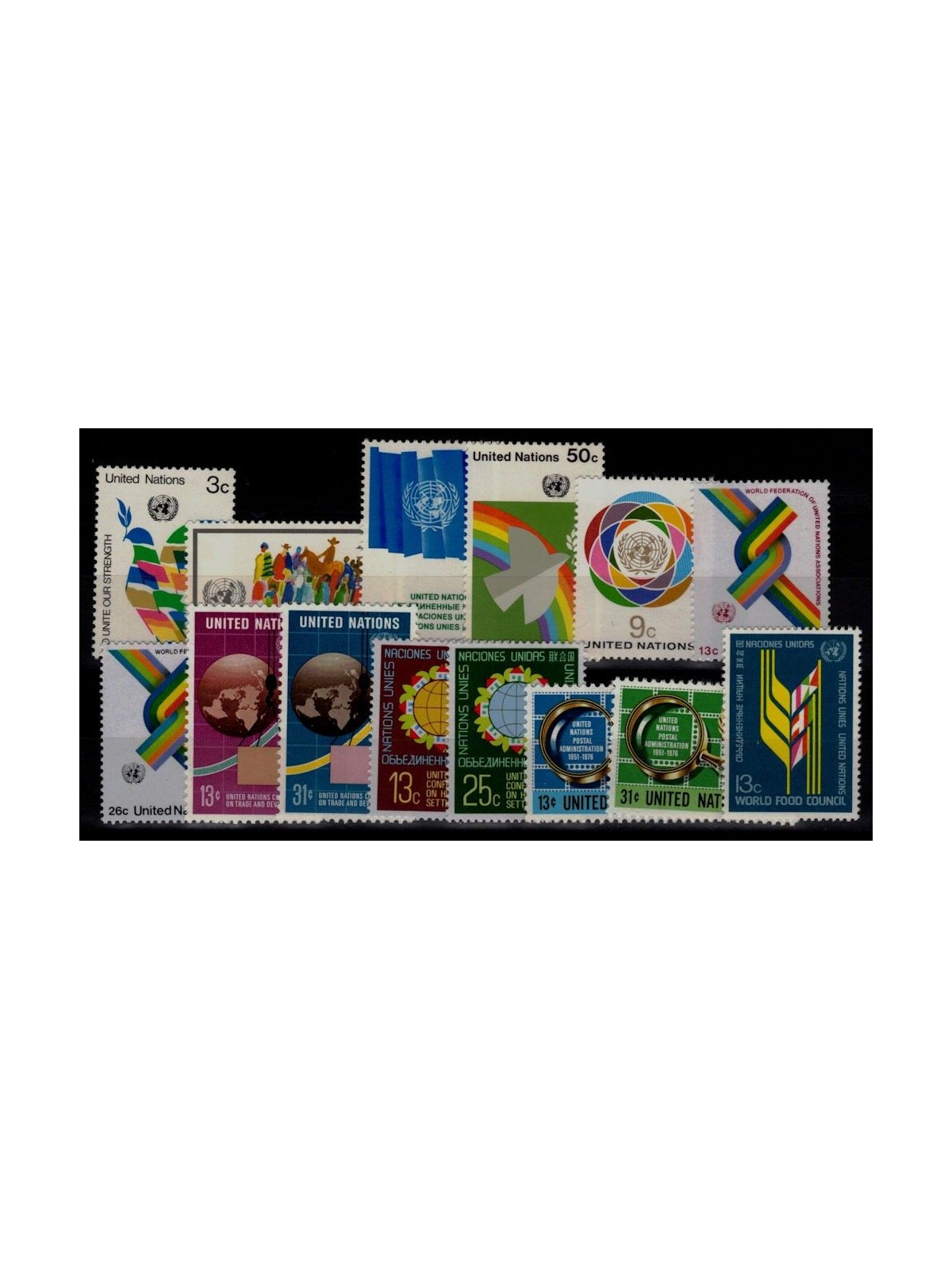 ONU NEW YORK 1976 Annata completa 14v MNH**