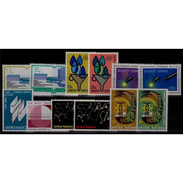 UN NEW YORK 1977 Complete vintage 12v MNH**