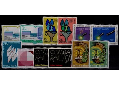 ONU NEW YORK 1977 Annata completa 12v MNH**