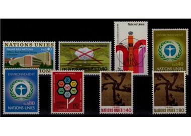 UN GENEVA 1972 Complete vintage 8v MNH**