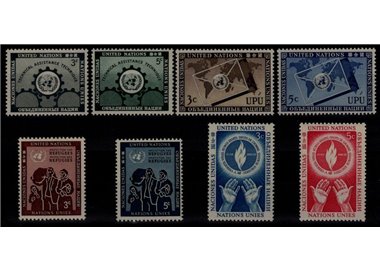 UN NEW YORK 1953 Complete vintage 8v MNH**