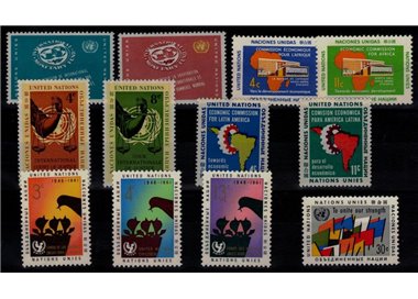 UN NEW YORK 1961 Complete vintage 12v MNH**