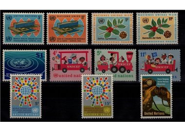 ONU NEW YORK 1966 Annata completa 11v MNH**