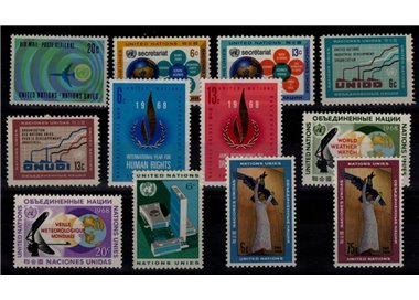 ONU NEW YORK 1968 Annata completa 12v MNH**