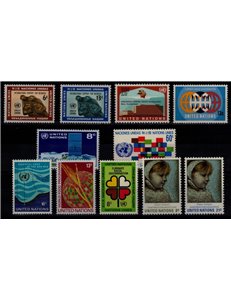 UN NEW YORK 1971 Complete vintage 11v MNH**