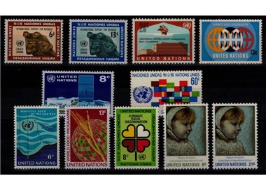 ONU NEW YORK 1971 Annata completa 11v MNH**