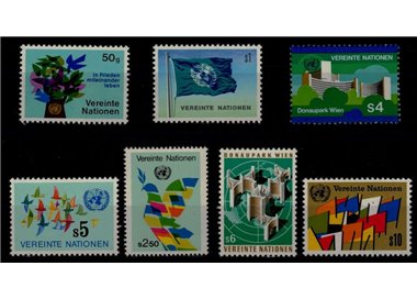 ONU VIENNA 1979-80 Soggetti diversi 7v MNH**