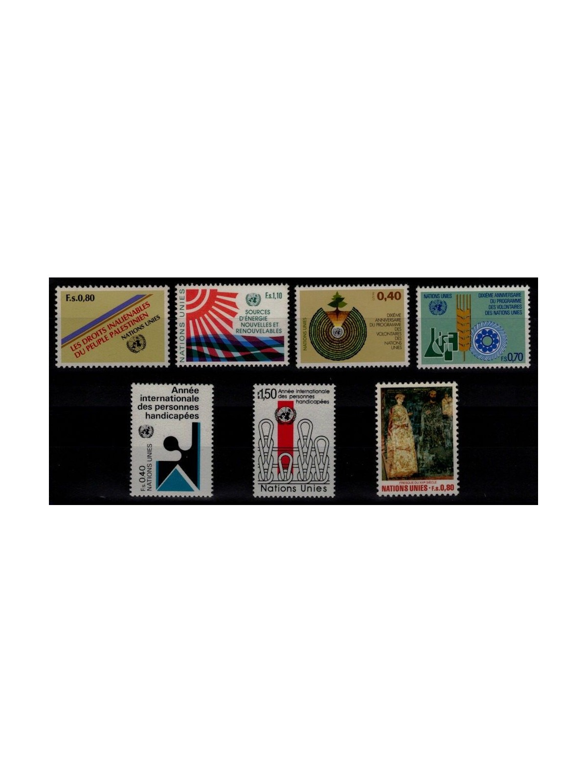 UN GENEVA 1981 Complete vintage 7v MNH**