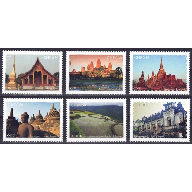 UN GENEVA 2015 World Heritage (South-East Asia) 6v MNH**