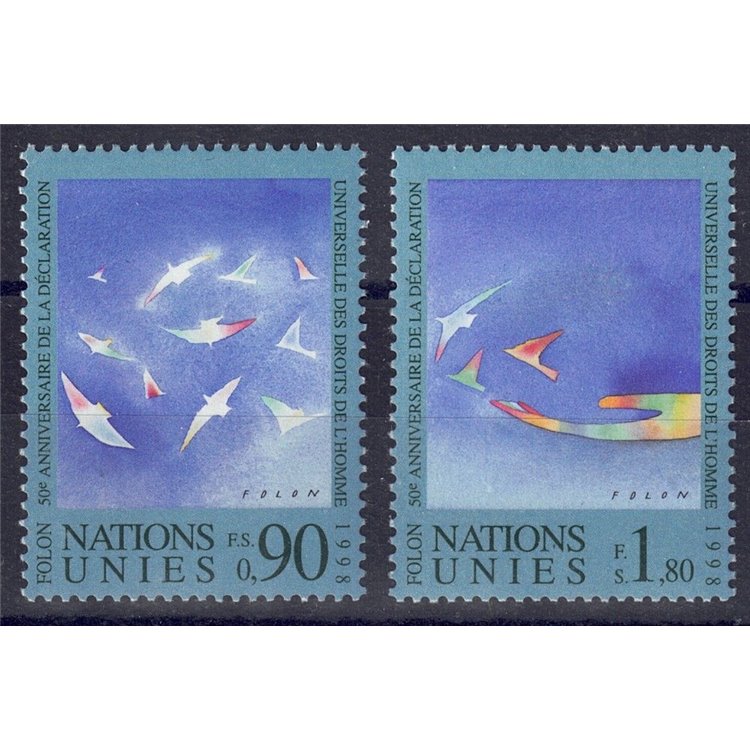 UN GENEVA 1998 Human Rights 2v MNH**